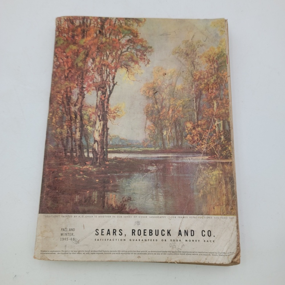 Vintage 1945-1946 Sears Roebuck and Co Fall Winter Catalog Solitude Cover Art